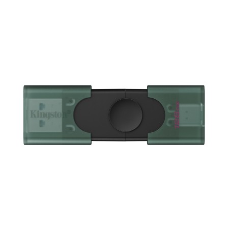 Kingston Technology DataTraveler DuoG2 128GB USB Stick - High-Speed, Versatile Black USB 3.2 Gen 1 Drive for Effortless Data Sto